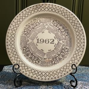 Vintage 1962 calendar plate